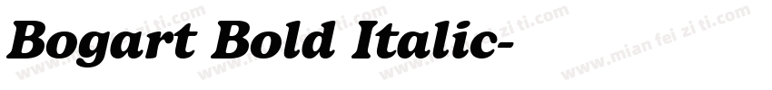 Bogart Bold Italic字体转换